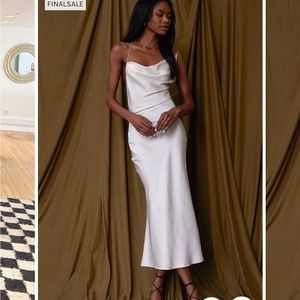 12th Tribe Ivory Midi Dress, size Small